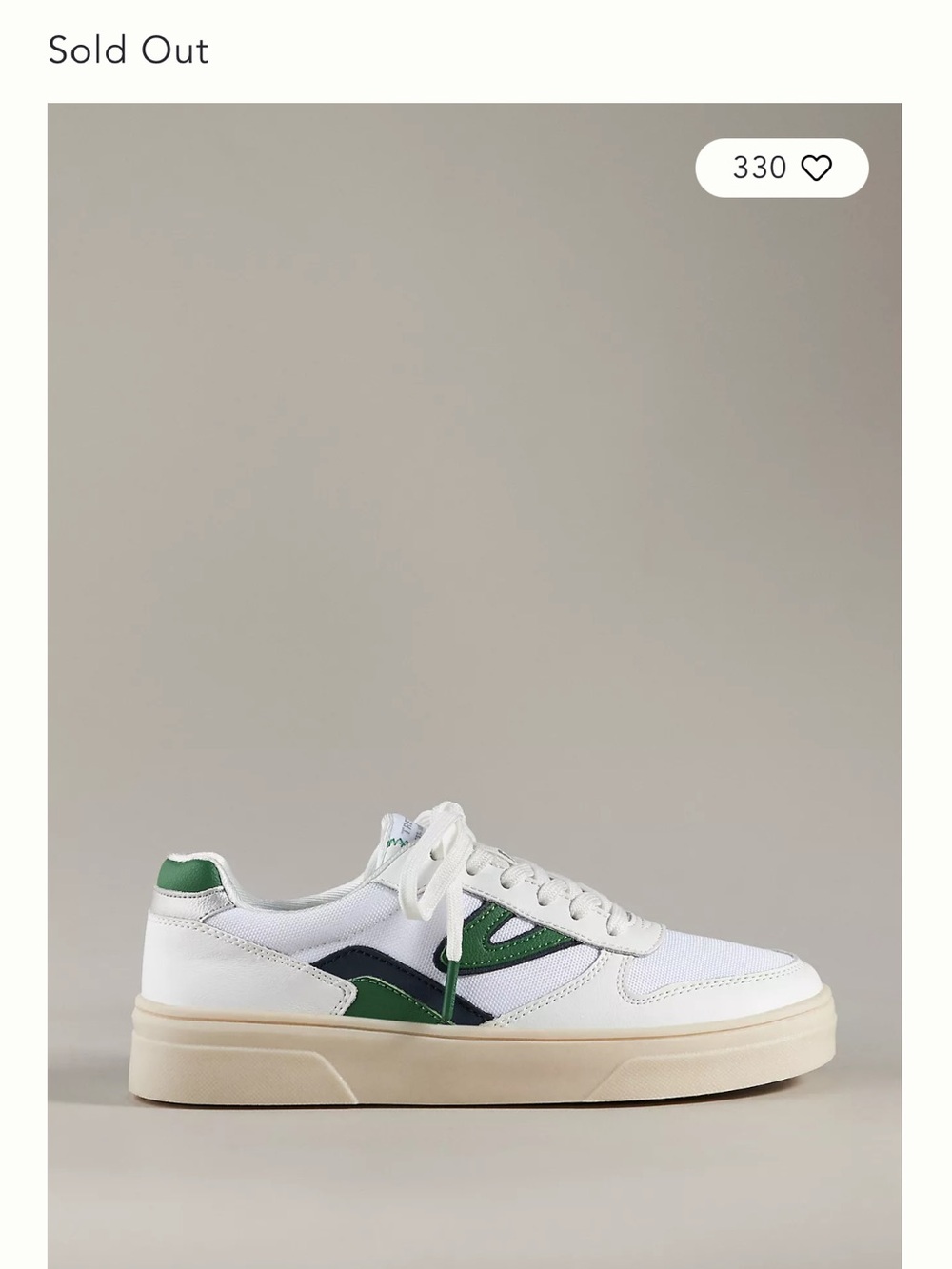 TRETORN White and Green Low-Top Sneakers - Picture 3 of 8
